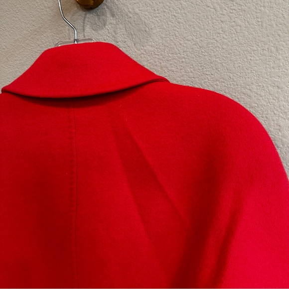 Max Mara Red Handmade Wool Angora Cashgora Jacket Italy Size 6 (40 IT) - Picture 6 of 11